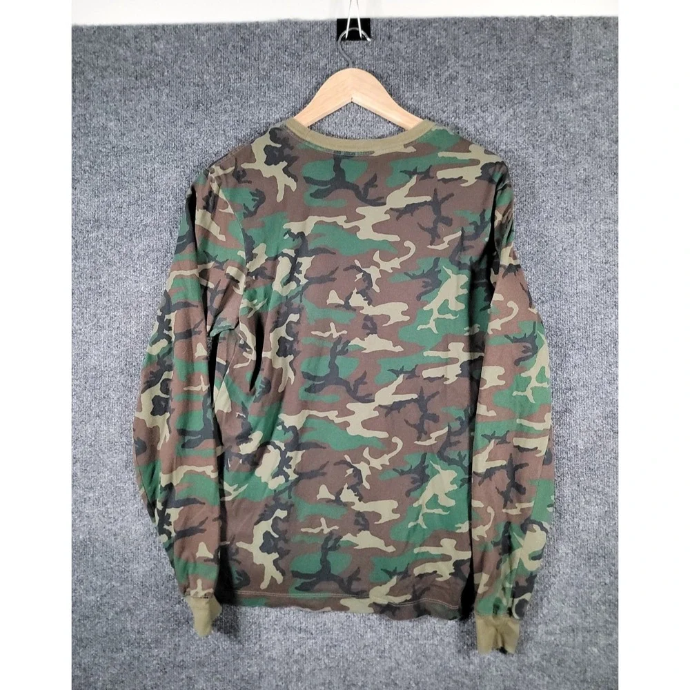 Texas Longhorns Nike Long Sleeve Shirt Small Mens Camouflage Military Patch Flag